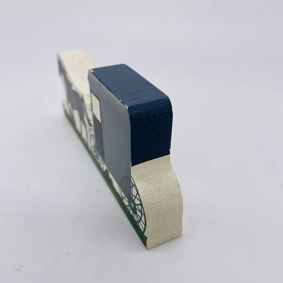 Shelia’s Collectibles Wood Amish Buggy Blue Cream Black Signed 1993 - Picture 3 of 6